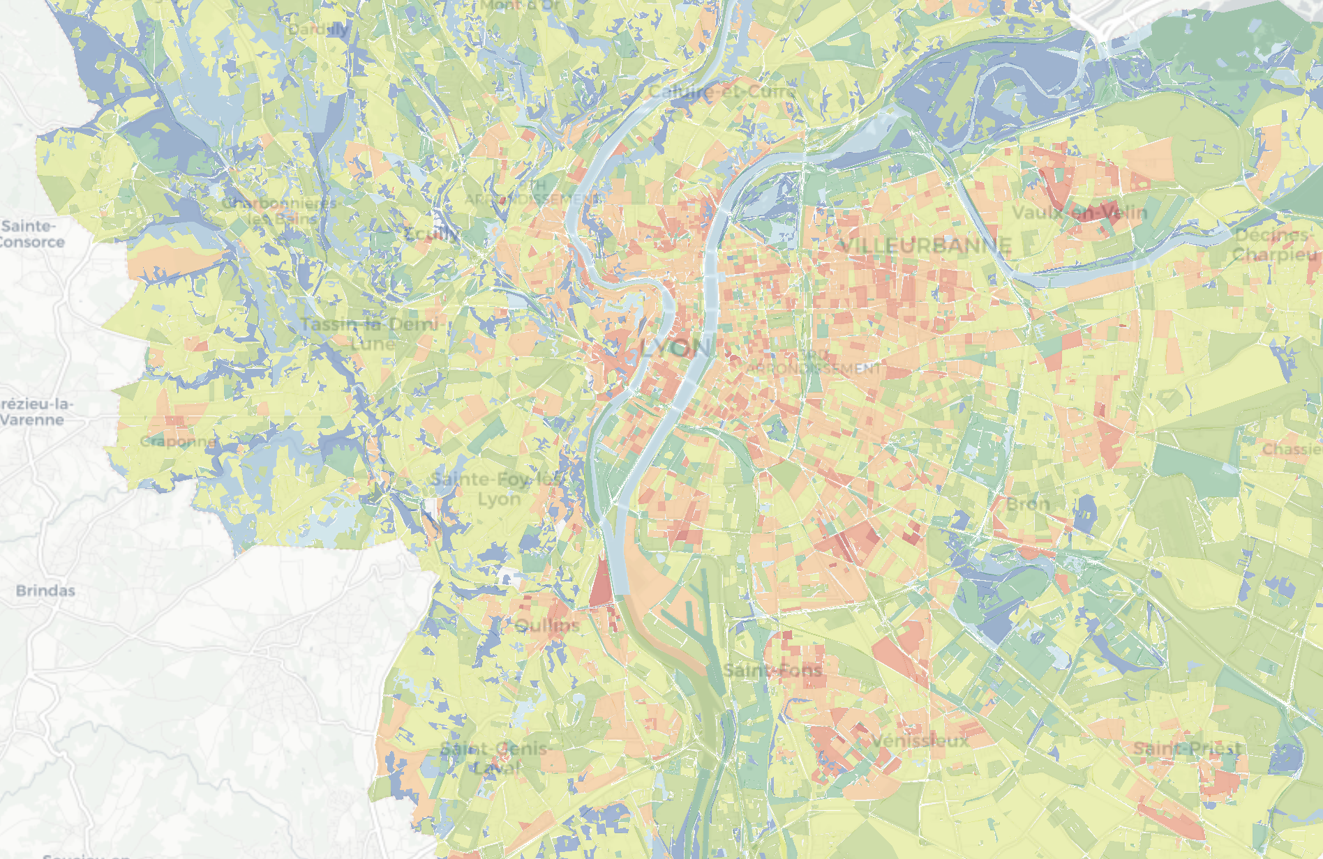 Calque de Vulnérabilité à la chaleur