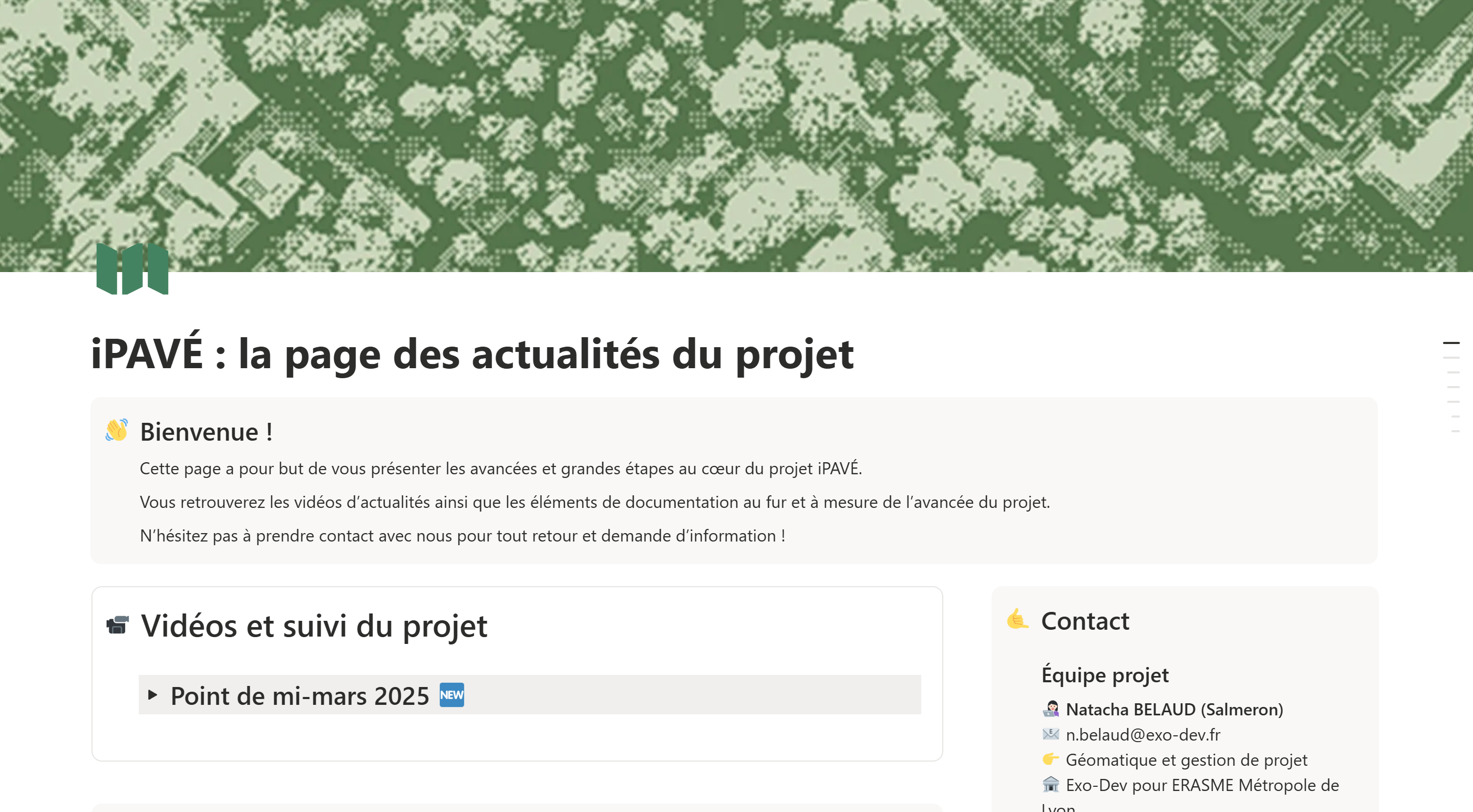 iPAVÉ :  du vert dans les données